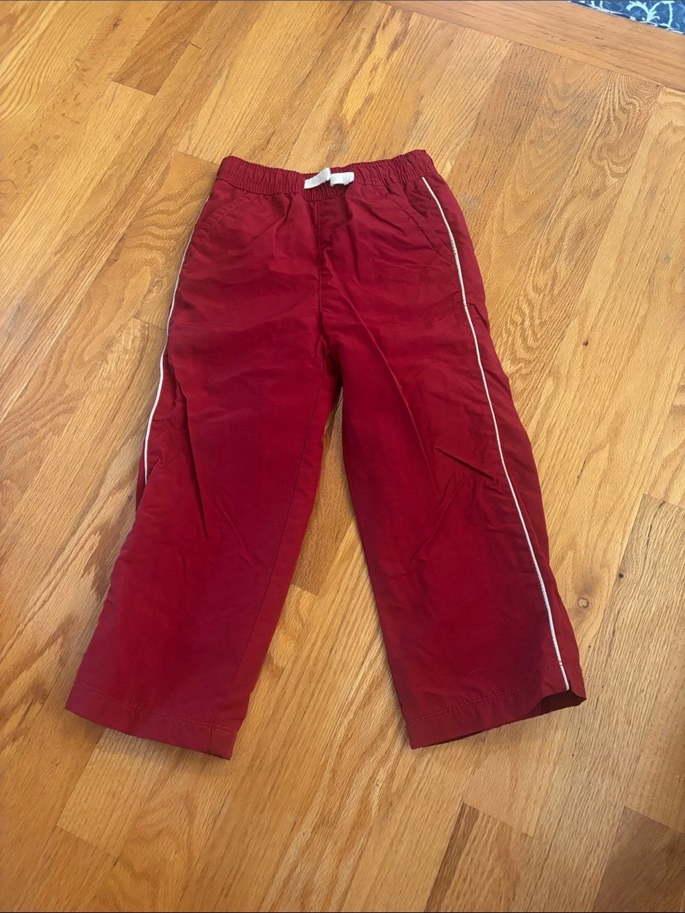 Red Wind Pants/Swish Pants (Size 3T)